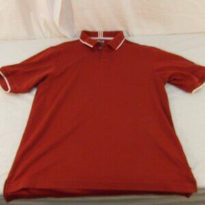 MEN'S LARGE ADIDAS CLIMALITE LINCOLN FINANCIAL DISTRIBUTORS RED POLO IG 536
